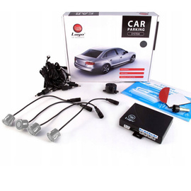 Zestaw czujników parkowania TYŁ BUZZER 18mm SREBRNE LAGO