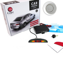 Zestaw czujników parkowania TYŁ LED 22mm SREBRNE LAGO