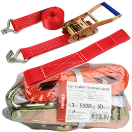 Pas transportowy z napinaczem i szelką 5T 5000kg 50mm 3m AMIO