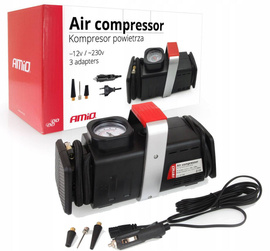 KOMPRESOR SAMOCHODOWY POMPKA SPRĘŻARKA 12V + 230V