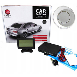 Zestaw czujników parkowania TYŁ LCD 22mm SREBRNE LAGO