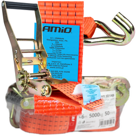 Pas transportowy z napinaczem 5000kg 50mm 6m AMIO